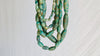 Guatemalita Jade Multistrand Necklace. Sterling Silver. - Aadya Bazaar