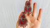 Oaxacan Filigree Earrings. Red Coral. Sterling Silver. Mexico. Frida Kahlo - Aadya Bazaar