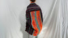 Vintage Hmong Indigo Wrap Shrug. Indigo Batik, Embroidered, Applique. 0241