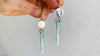 Turquoise & Sterling Earrings. Pale Green 0420