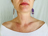 Carved Gourd Earrings. Silver & Quartz Crystal. Oaxaca, Mexico. - Aadya Bazaar