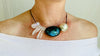 Labradorite, Quartz Crystal and Silver Pendant Necklace.