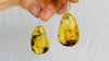 Large Amber Drop Earrings. Sterling Silver Ear Wire - Aadya Bazaar