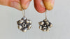 Fine Silver Flower Earrings from the Karen Hill Tribe of Thailand. 0324 - Aadya Bazaar
