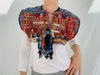 Vintage Balochi Vest. Size S. Embroidered Beaded and Coined - Aadya Bazaar