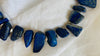 Lapis and Silver Beaded Necklace. Long. Old Beads.