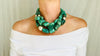 Amazonite and Silver Multistrand Necklace. - Aadya Bazaar