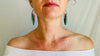Intarsia Chrysocolla & Sterling Earrings. 1250