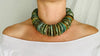 Mayan Guatemalita Jade Graduated Disks Choker Necklace. Guatemalan. - Aadya Bazaar