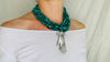 Turquoise and Silver Multi-Strand Necklace.