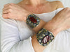 Pair Kuchi Agate Cuff Bracelets. - Aadya Bazaar