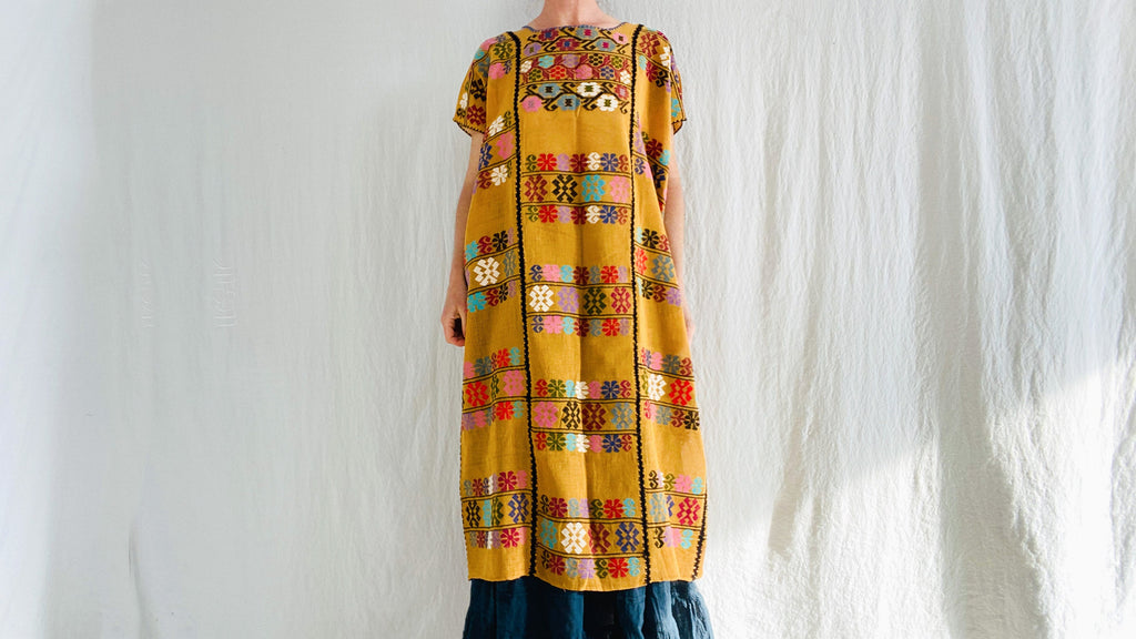 Hand Woven Amuzgo Huipil Dress. Guerrero, Mexico. 0192