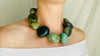 Green Jasper Necklace. Choker.