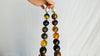 Huge Amber Beaded Necklace. Graduated Spheres. Dramatic and Gorgeous! - Aadya Bazaar