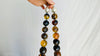 Huge Amber Beaded Necklace. Graduated Spheres. Dramatic and Gorgeous!