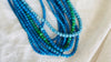 Vintage African Multi Strand Necklace. Ghana. Blues. - Aadya Bazaar