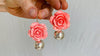Faux Shell and Silver Earrings. - Aadya Bazaar