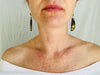 Large Amber Drop Earrings. Sterling Silver Ear Wire