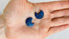 Lapis Lazuli Flat Hoop Earrings. Atelier Aadya