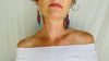 Hojalata Tin Mexican Heart Earrings. Silver Earwire - Aadya Bazaar