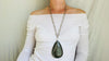 Huge Natural Quartz & Silver Pendant Necklace. Atelier Aadya