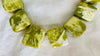 Serpentine Necklace. Large Organic Shapes. Sterling Silver. 0743
