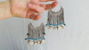 Vintage Uzbek Bukhara Silver Earrings.
