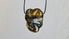 Coiled Serpent Amber Pendant. Aztec Replica