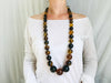 Long Graduated Amber Baroque Necklace. Graduated Sphere. Mexican Amber. - Aadya Bazaar