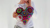 Hand-Embroidered Heart PIllow. Throw Pillow - Aadya Bazaar