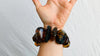 Amber and Sterling Silver Beaded Bracelet. Faceted. Chunky