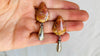 Picasso Jasper Earrings. Monte Alban Bells Sterling Silver. 0409