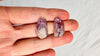 Amethyst Crystal Post Earrings. 1255