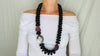 Long Amber, Fluorite & Silver Necklace.