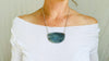 Labradorite and Silver Pendant Necklace. Snake Chain - Aadya Bazaar