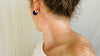 Lapis Lazuli Flat Hoop Earrings. Atelier Aadya. 0733