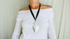 Cast Milagro Necklace. Sacred Heart. Silk Satin Ribbon.