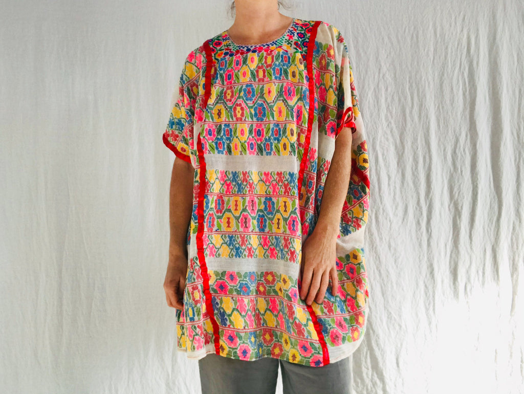Hand Woven Amuzgo Huipil Dress. Very Fine. Guerrero, Mexico. Rare - Aadya Bazaar