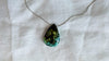 Turquoise Pendant Necklace. Sterling Silver Snake Chain