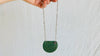 Imperial Jade Pendant on Silver Chain. Guatemalan Jade