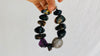 Amber, Fluorite & Silver Bracelet. - Aadya Bazaar