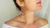 Vintage Oaxacan Filigree & Coral Earrings Hoops. Sterling Silver. Mexico. Frida Kahlo - Aadya Bazaar