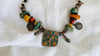 Antique Berber Silver Amulet, Amber, Coral, Amazonite Necklace. Tazelagt. Hertz