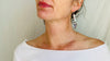 Hazaragi Mirror Earrings. Sterling Silver & Glass. 0970