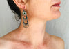 Vintage Oaxacan Filigree Earrings. Jade, Pearl & Sterling Silver. Mexico. Frida Kahlo