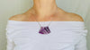 Rainbow Fluorite and Silver Pendant Necklace. Snake Chain 0234