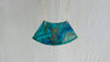 Huge Chrysocolla & Silver Pendant Necklace. Chunky Chain - Aadya Bazaar