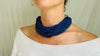Lapis Lazuli, Amber & Silver Necklace. Multi Strand - Aadya Bazaar