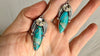 Taxco Turquoise Earrings. Sterling Silver. Mexico. 0782