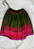 Vintage Banjara Embroidered Drawstring Skirt.